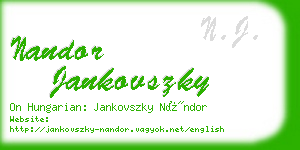 nandor jankovszky business card